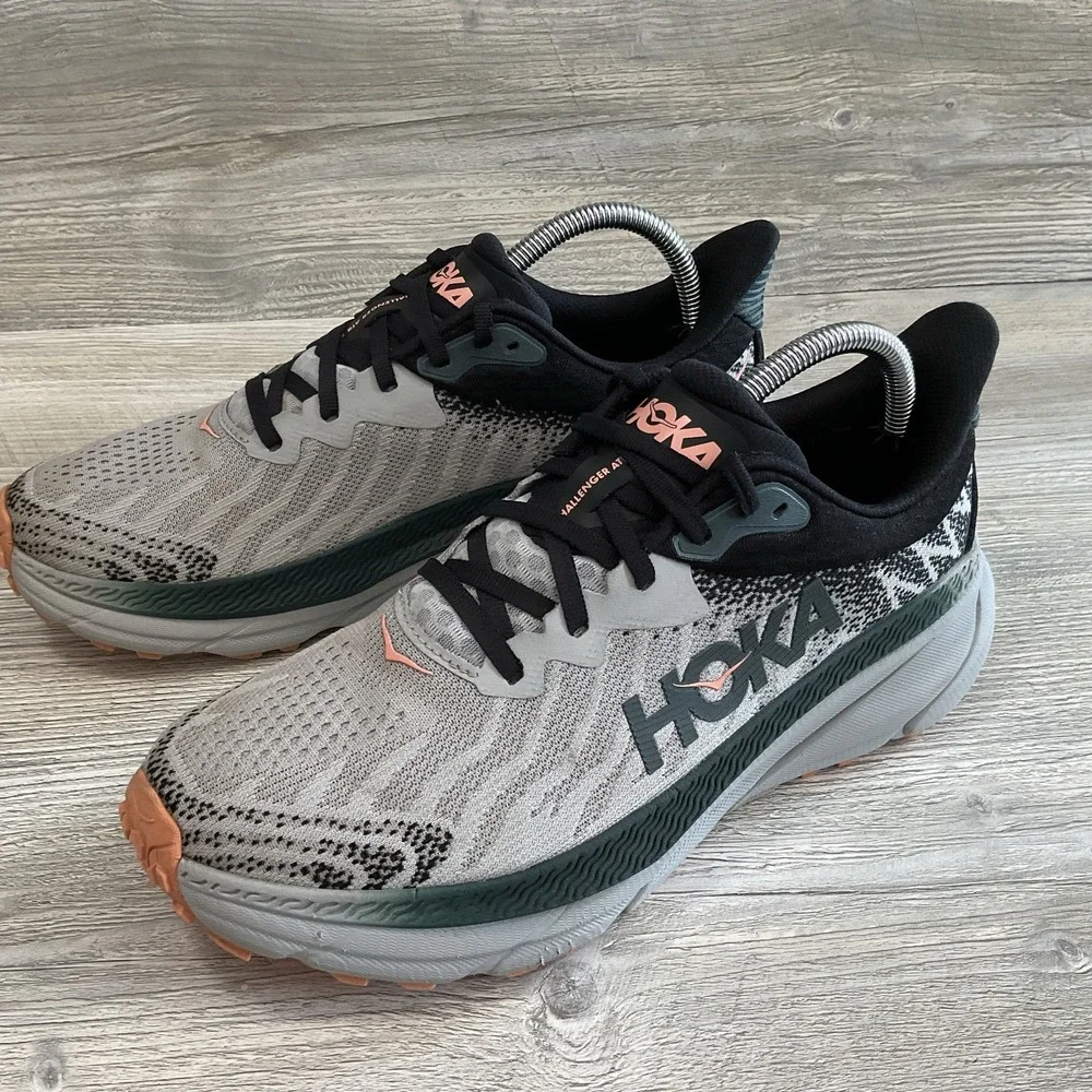 HOKA Women's 9.5 B Harbor Mist Spruce Lace-Up Low Top Athletic Running Sneakers